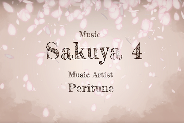 a thumbnail sized image of part of the Sakuya4 music by Peritune inspired animation focusing in on the title