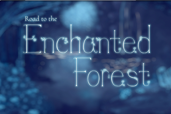 a thumbnail sized image of part of the Enchanted Forest Movie Title sequence focusing in on the title type